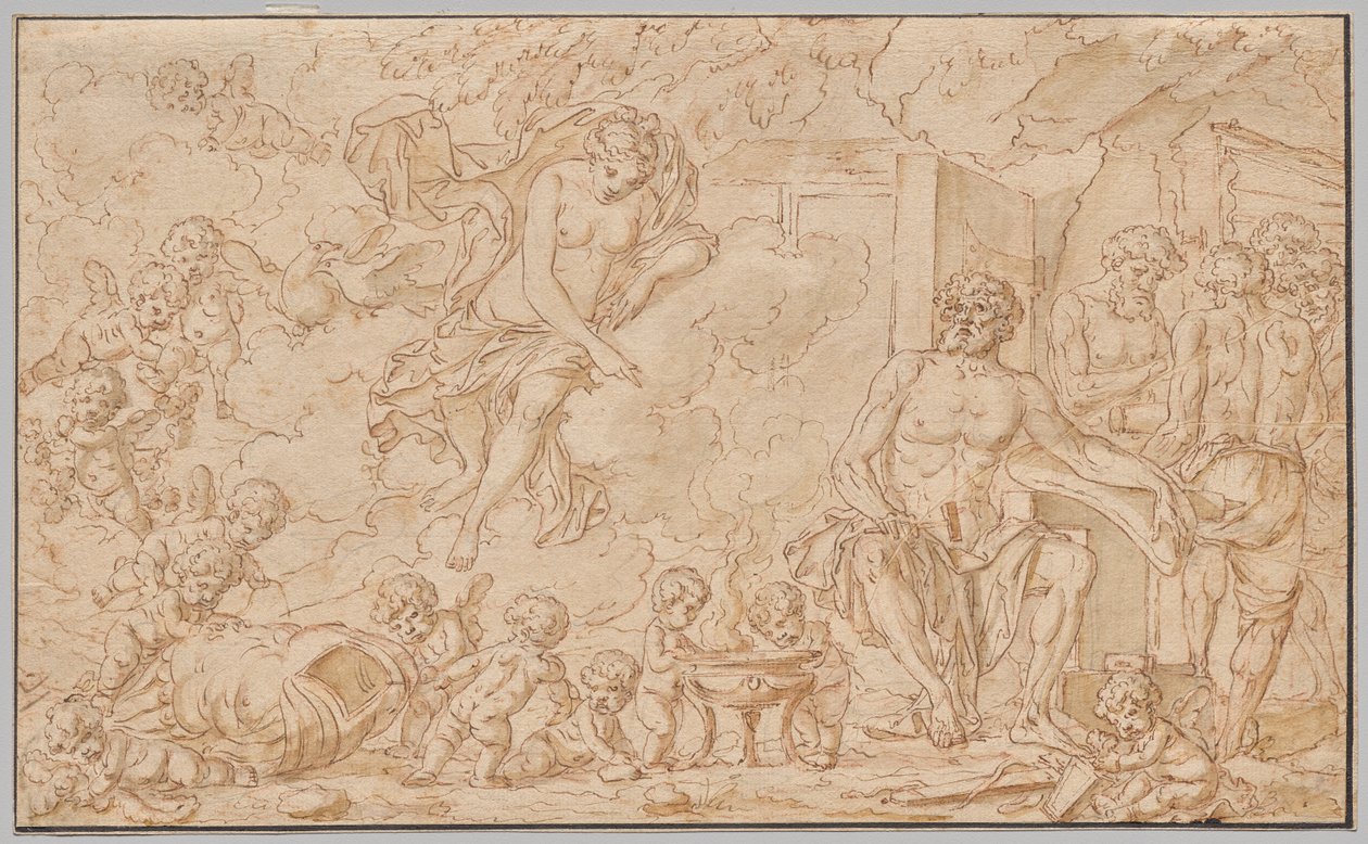 Venus in der Schmiede des Vulkan von Louis Felix de la Rue