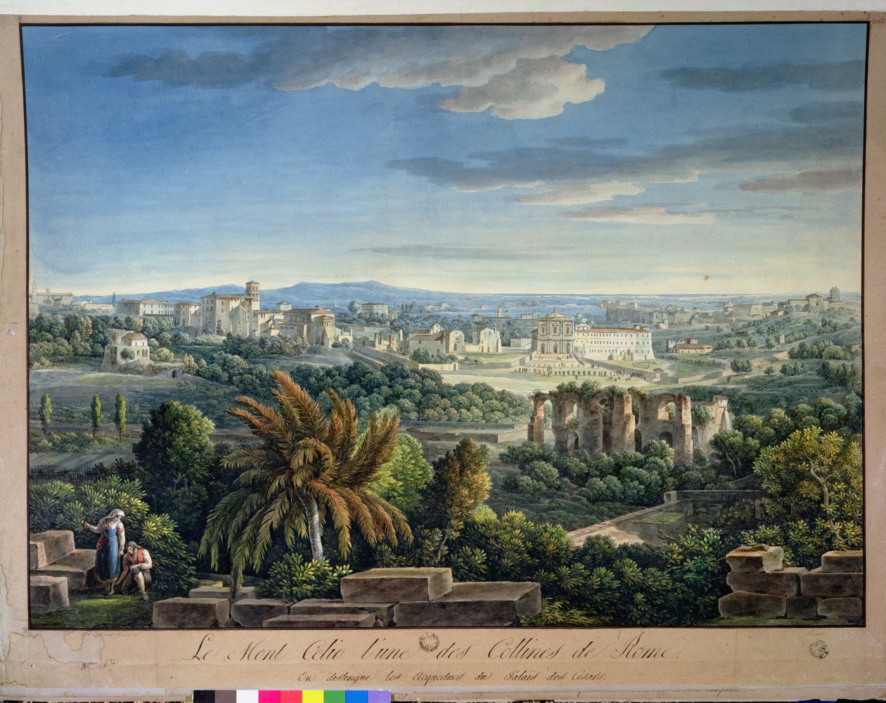 Ansicht des Celian-Hügels, Rom, ca. 1800 von Louis Francois Cassas