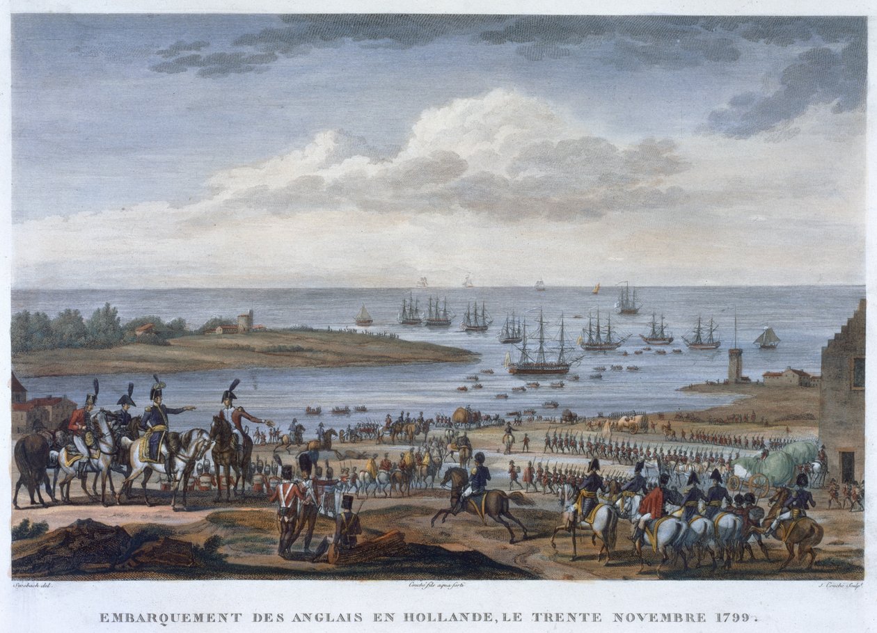 Die Einschiffung der Engländer in Holland, 30. November 1799 von Louis Francois Couche