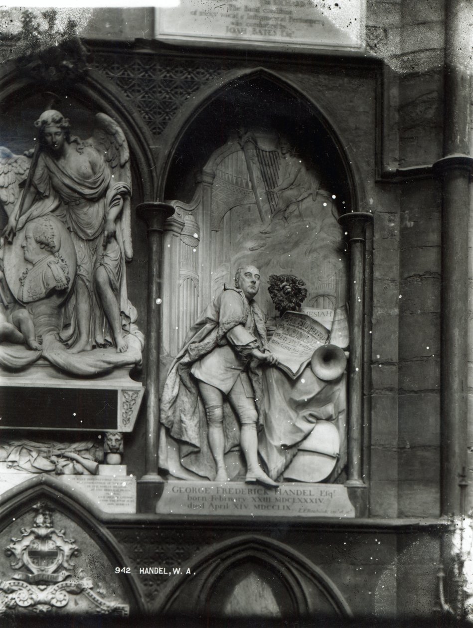 Denkmal für Händel, 1762 von Louis Francois Roubilliac