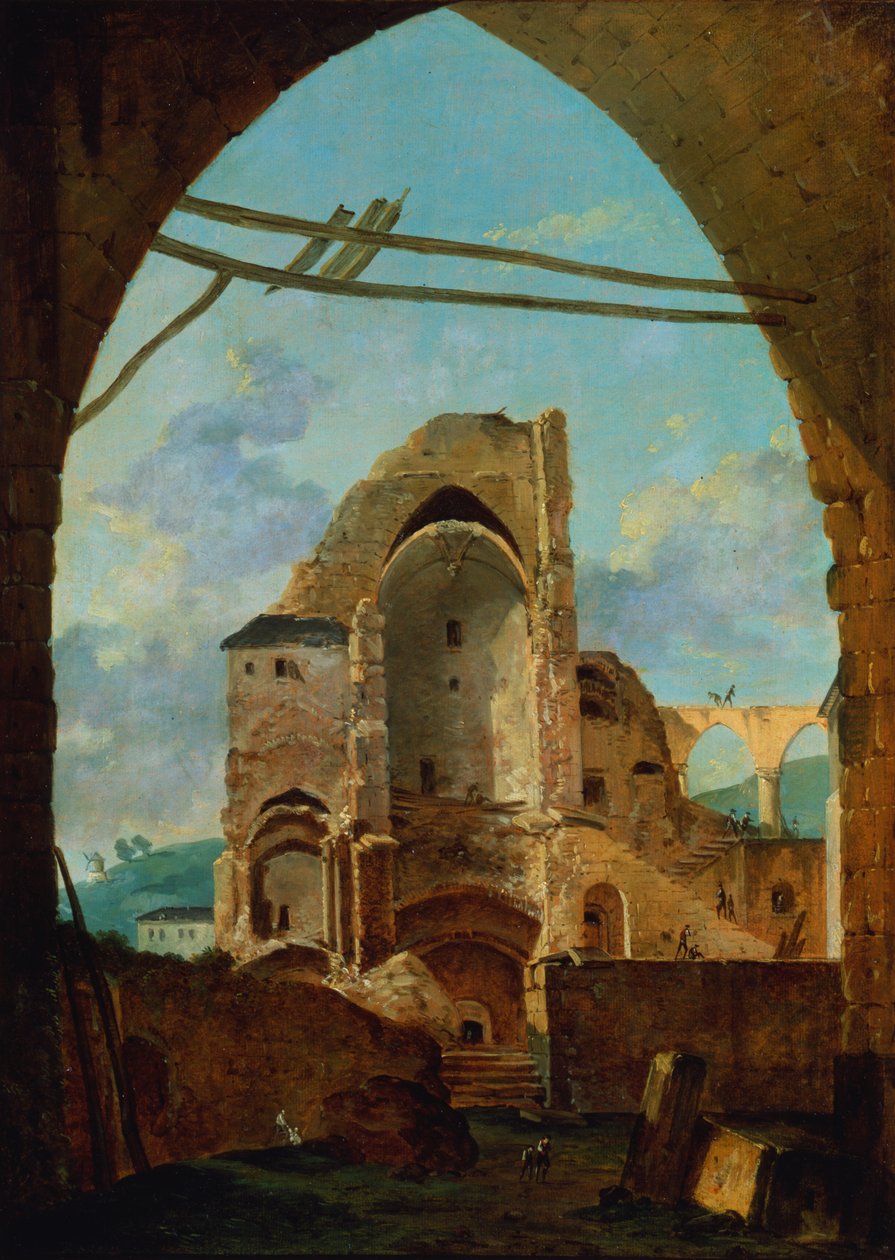 Der Abriss der Abtei von Montmartre, ca. 1740-1800 von Louis Gabriel Moreau