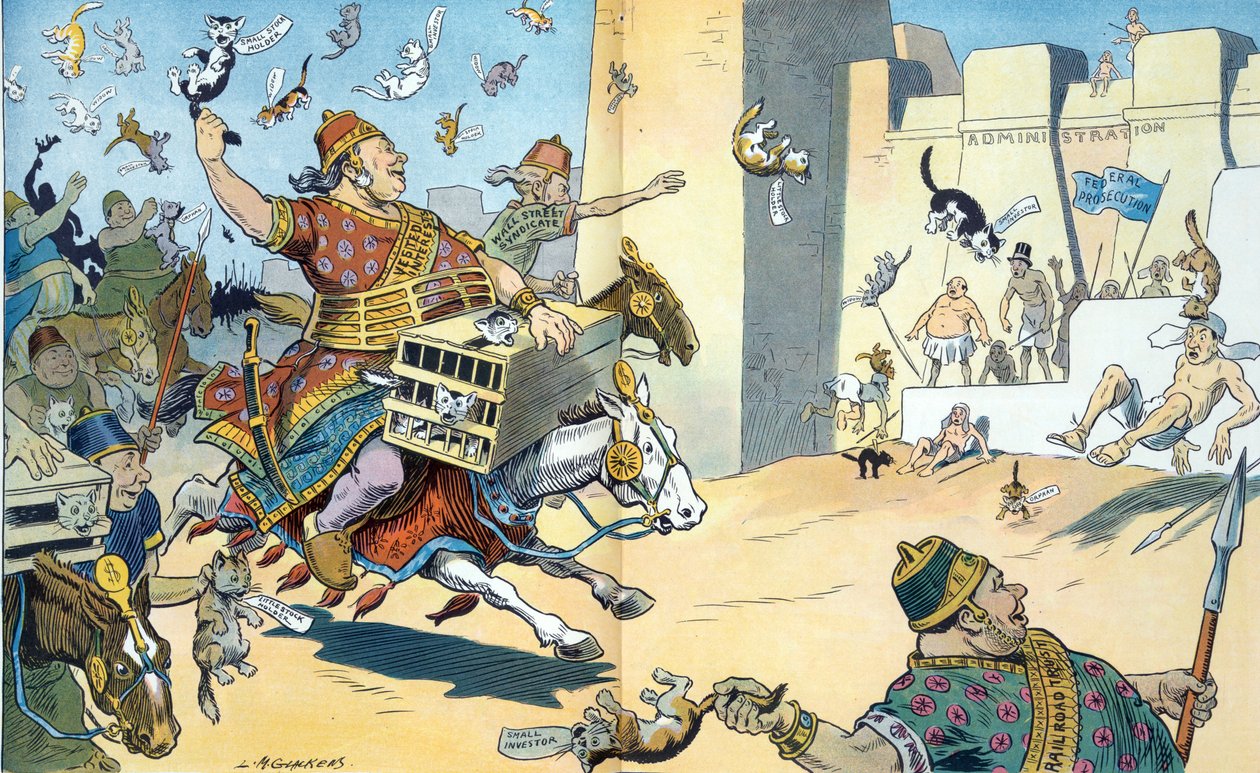 Die Wall Street Perser und die Washington Ägypter 1907 von Louis Glackens