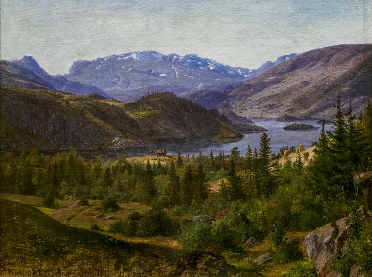 Blick auf den Slidre-Fjord von Louis Gurlitt