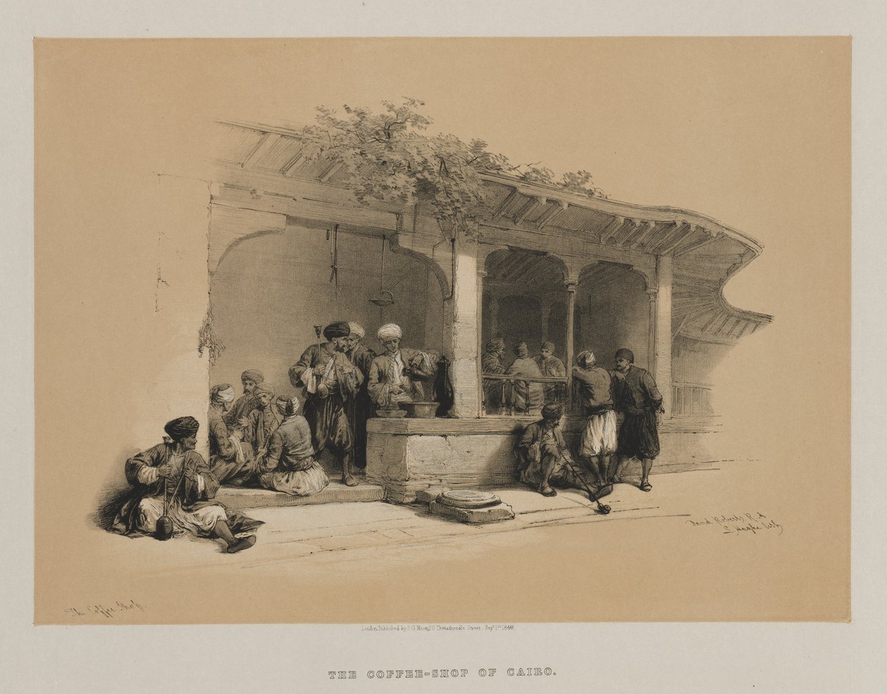 Ägypten und Nubien, Band III: Das Kaffeehaus von Louis Haghe