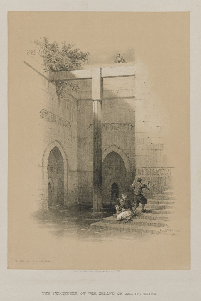 Ägypten und Nubien, Band III: Der Nilometer. Insel Rhoda, 1849 von Louis Haghe