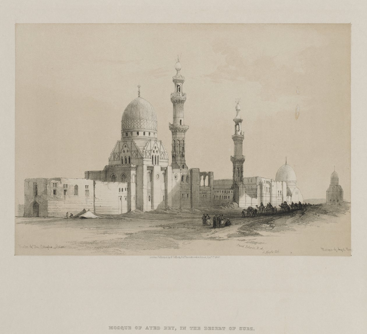 Ägypten und Nubien, Band III: Gräber der Kalifen, Kairo. Moschee von Ayed Bey von Louis Haghe