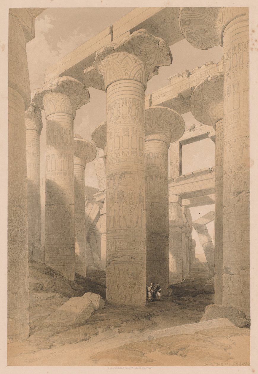 Ägypten und Nubien: Band II - Nr. 14, Karnak, 1838 von Louis Haghe