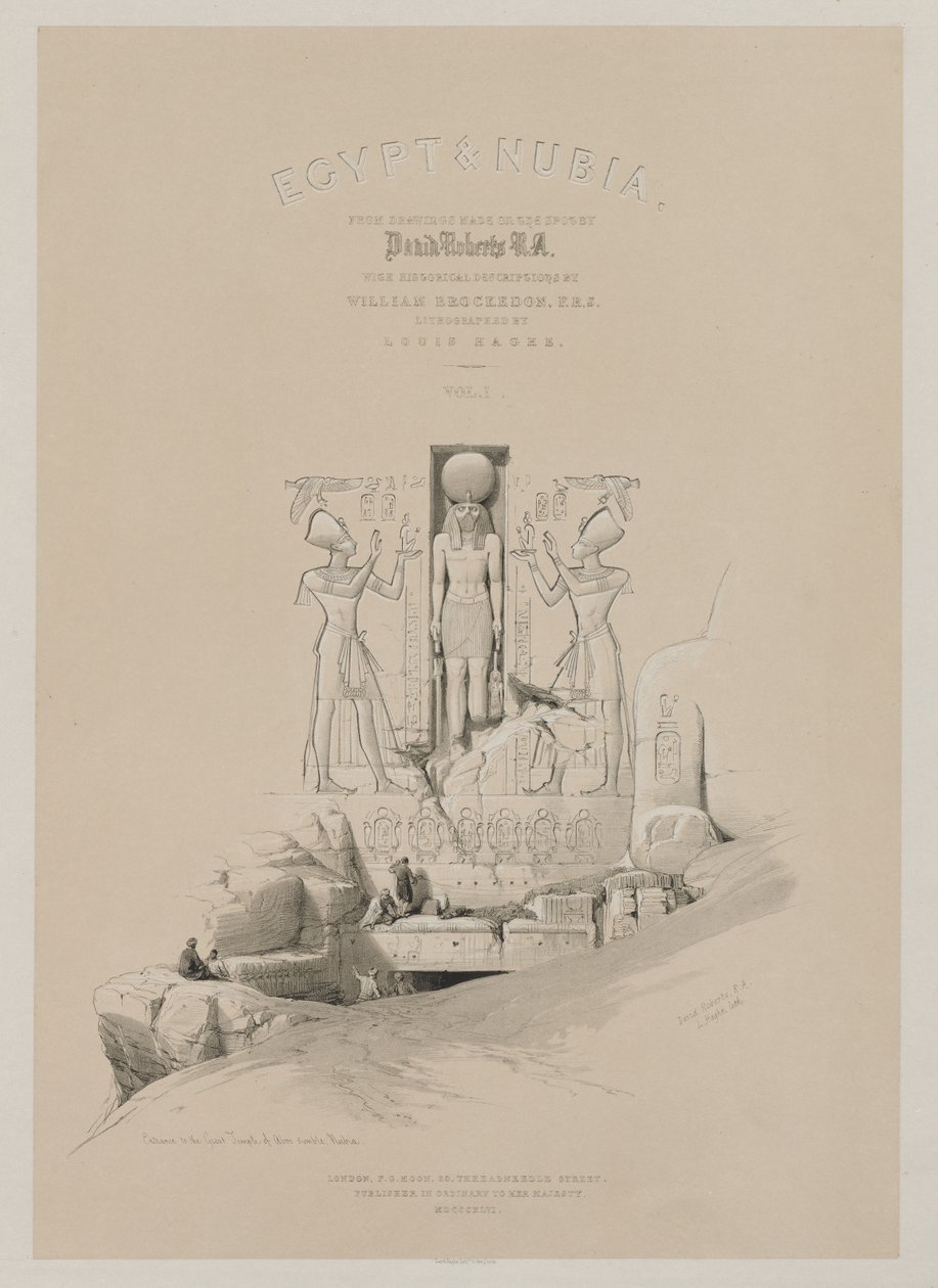 Ägypten und Nubien, Band I: Frontispiz, 1846 von Louis Haghe