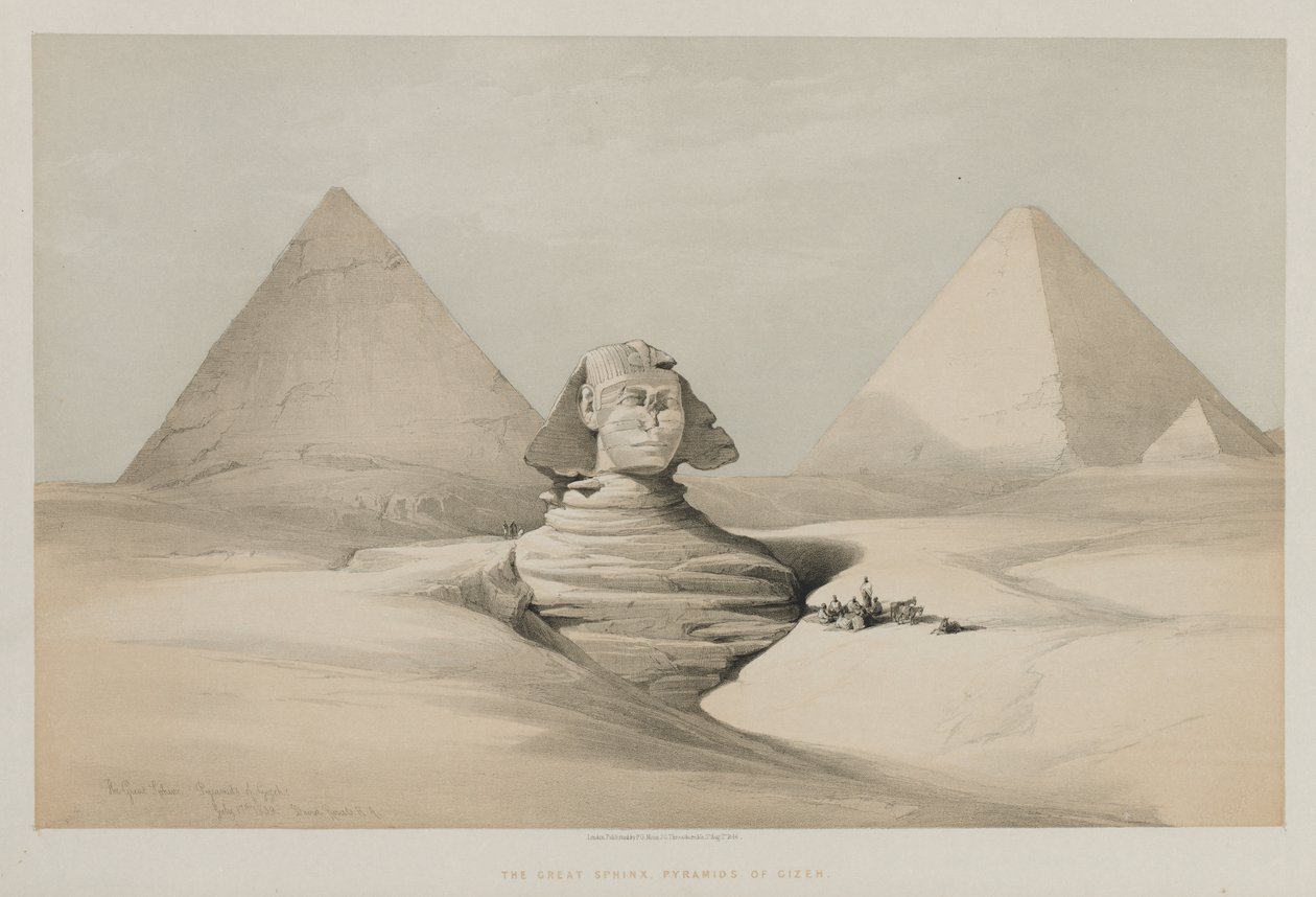 Ägypten und Nubien, Band I: Die große Sphinx, Pyramiden von Gizeh von Louis Haghe