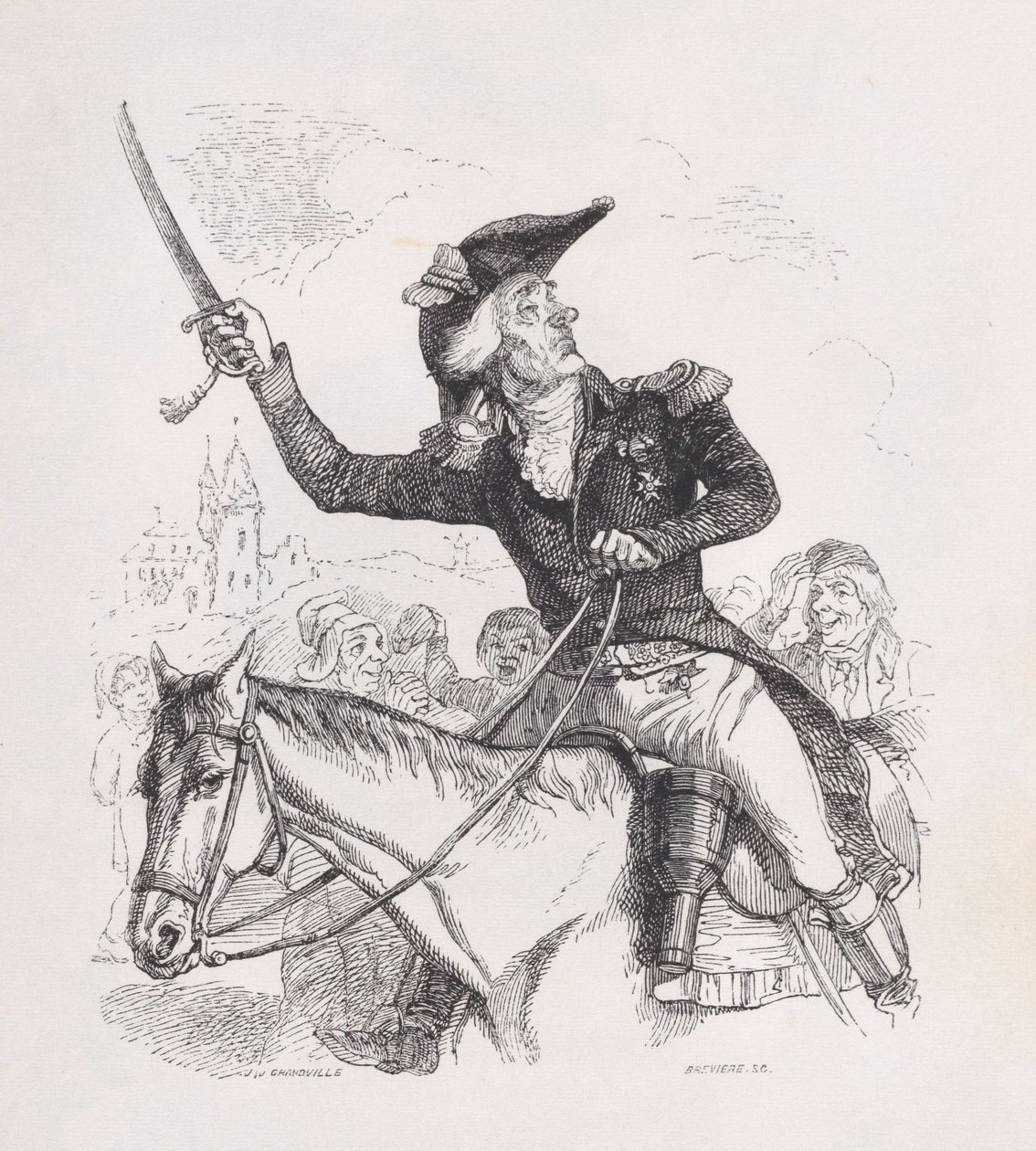 Der Marquis von Carabas aus Die vollständigen Werke von Béranger, 1836 von Louis-Henri Brévière