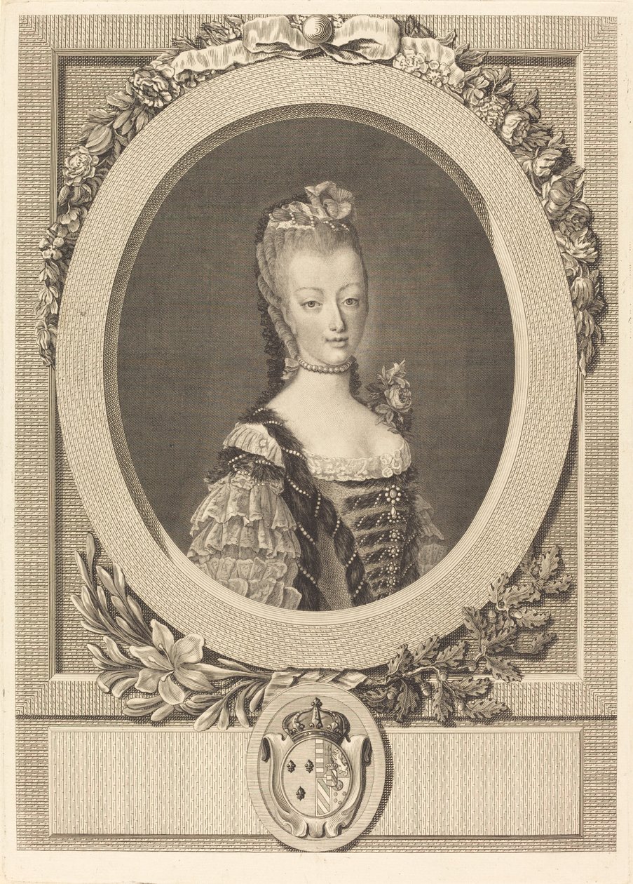 Marie-Antoinette von Frankreich von Louis Jacques Cathelin after Jean Martial Fredou