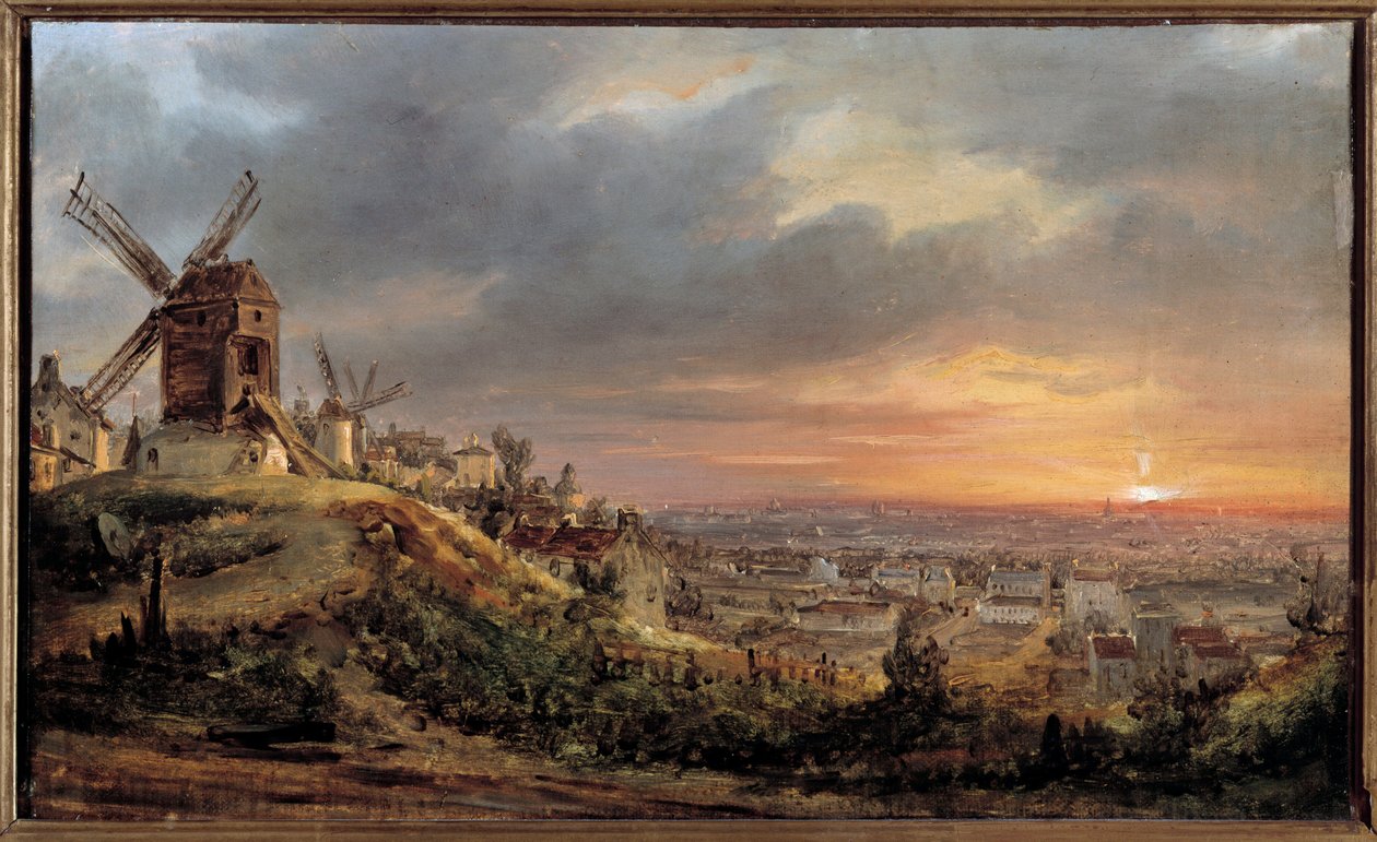 Paris von Montmartre aus gesehen von Louis Jacques Mande Daguerre