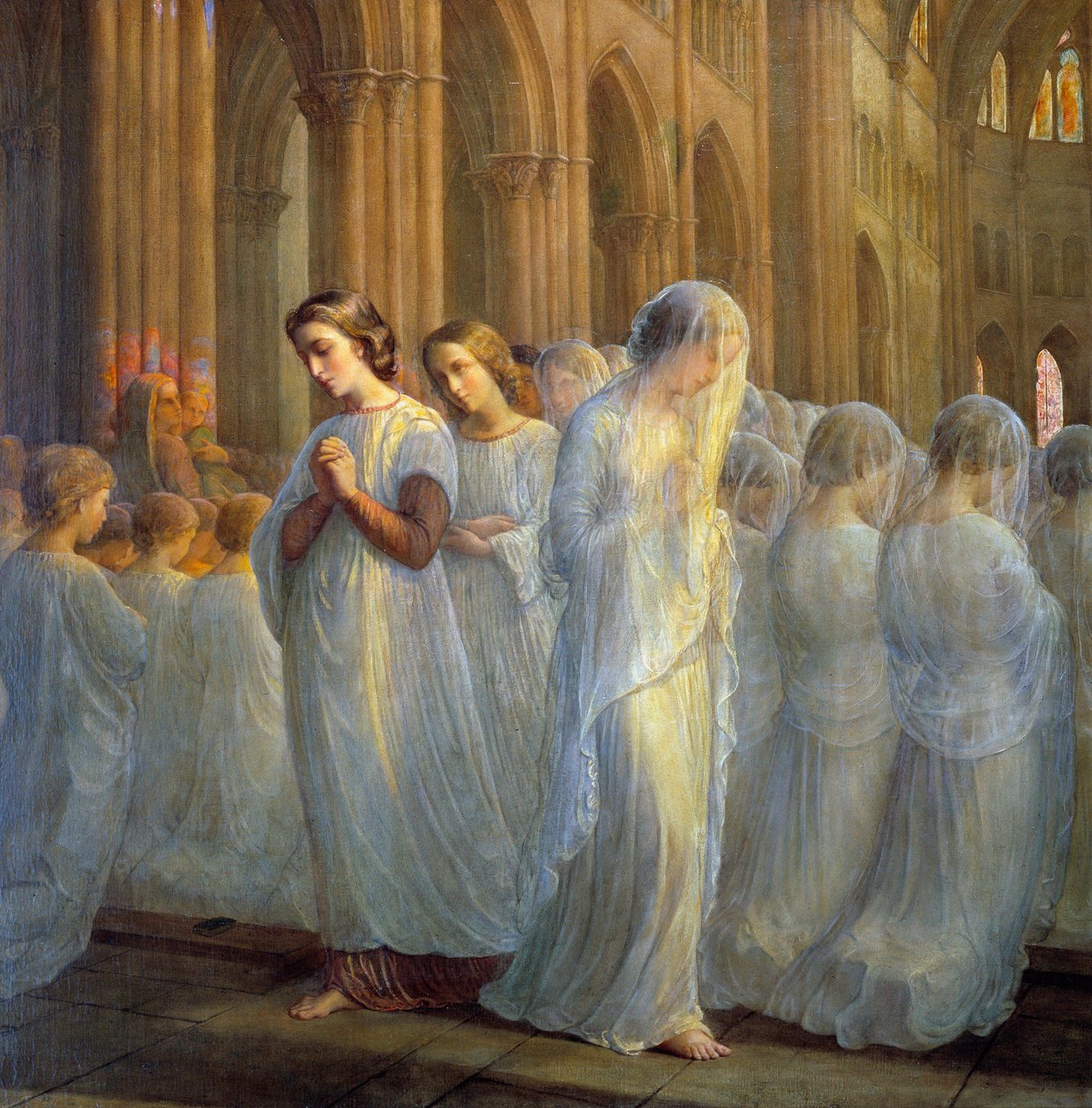 Das Gedicht der Seele; Erste Kommunion. Gemälde von Anne Francois Louis Janmot (1814-1892) von Louis Janmot