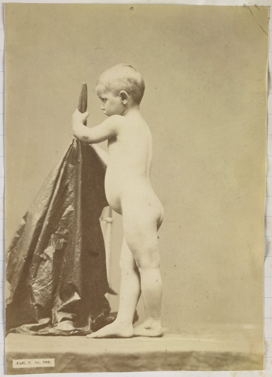 Studie eines nackten Kindes, stehend von der Seite gesehen von Louis Jean Baptiste Igout (attributed to)