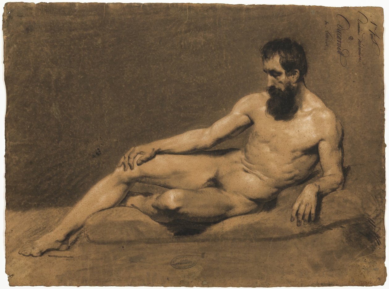Liegender männlicher Akt von Louis Joseph Cesar Ducornet