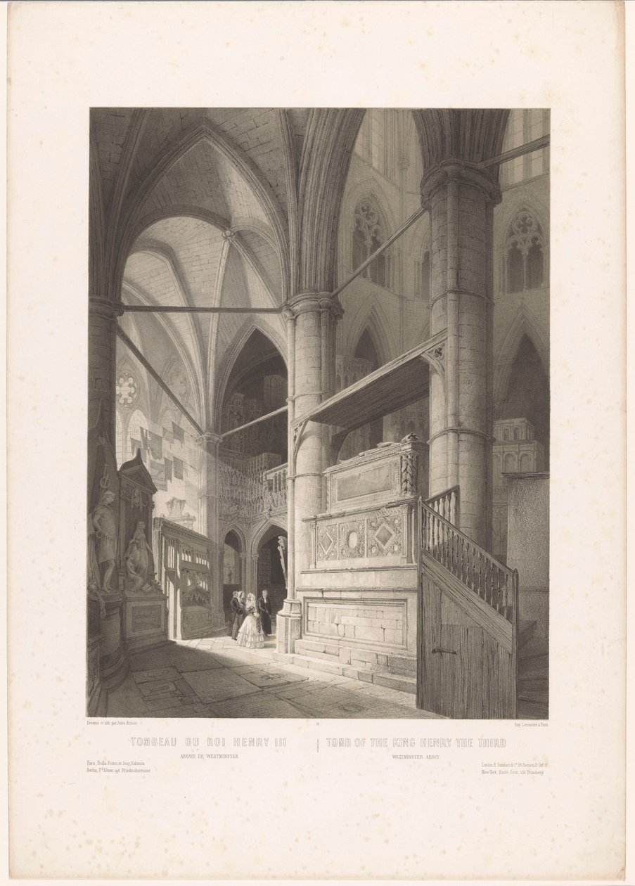 Grab von König Heinrich III. von England in der Westminster Abbey von Louis Jules Arnout