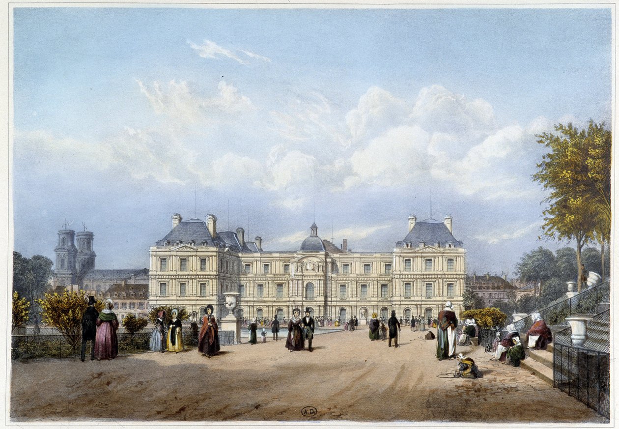 Le Palais du Luxembourg, auf der Gartenseite von Louis Julien Jacottet