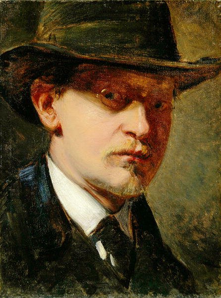 Selbstporträt mit Hut von Louis Kolitz