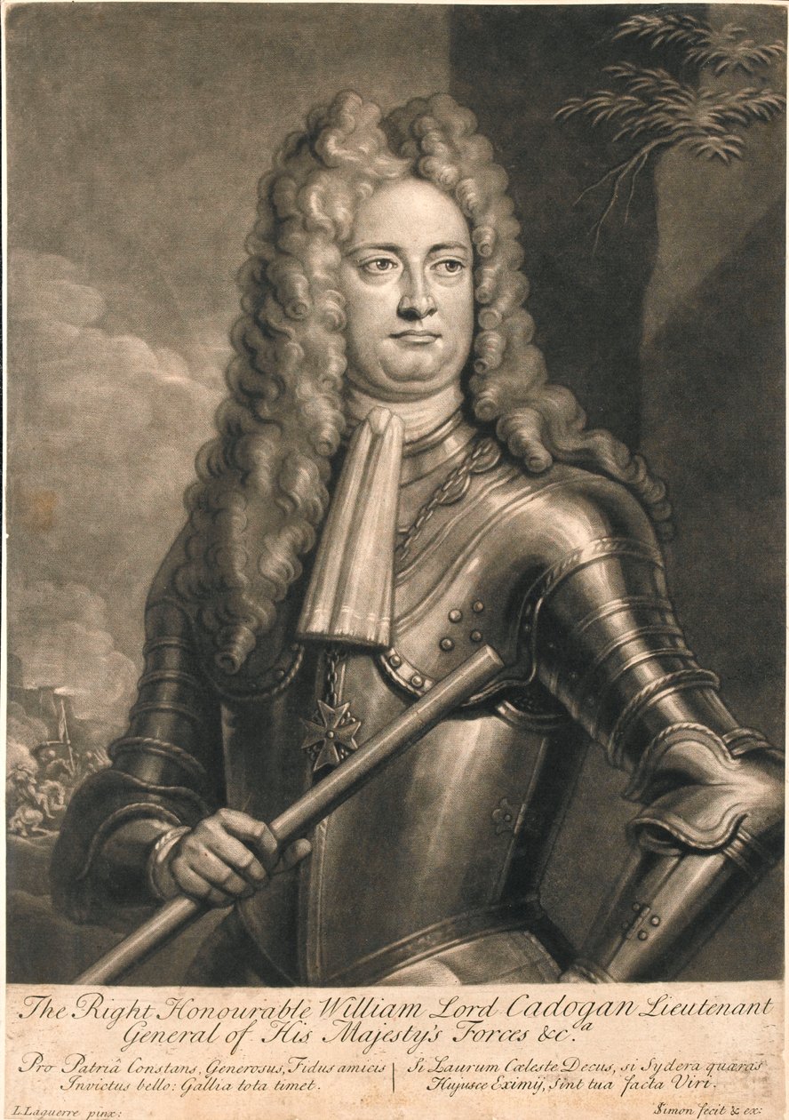 Der ehrenwerte William Lord Cadogan, Generalleutnant der Streitkräfte Seiner Majestät von Louis Laguerre