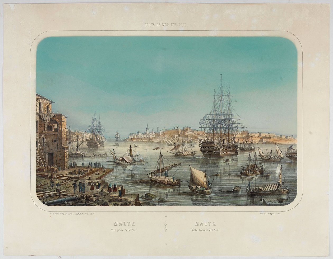 Malta, Ansicht vom Meer von Louis Le Breton