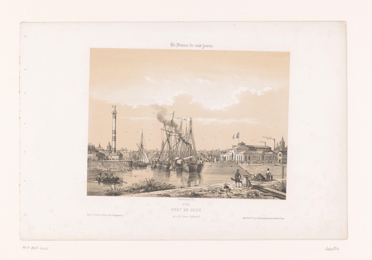 Blick auf Caen vom Cours Caffarelli von Louis Le Breton