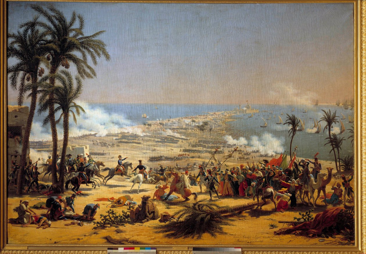 Ägyptische Expedition (1798-1801): Die Schlacht von Abukir (25. Juli) von Louis Lejeune