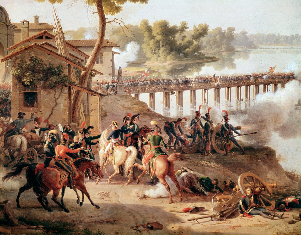 Napoleon Bonaparte gibt Befehle während der Schlacht von Lodi von Louis Lejeune