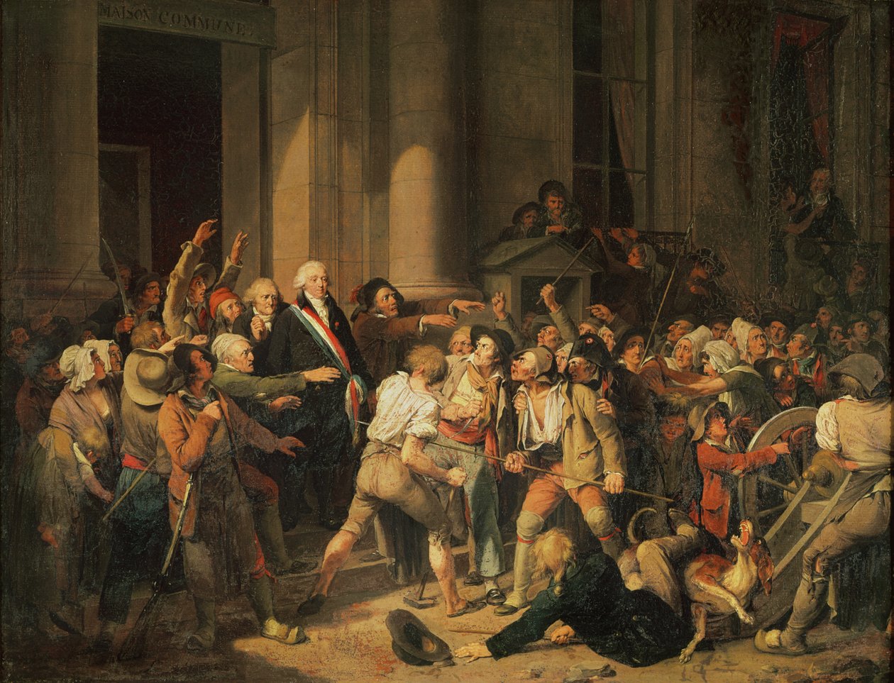 Mutige Tat von Monsieur Defontenay, Bürgermeister von Rouen, 29. August 1792 von Louis Leopold Boilly