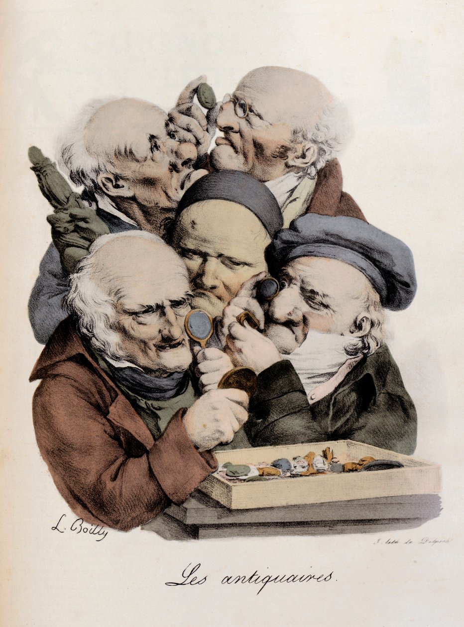 Antiquitätenhändler. Gravur von Louis-Leopold Boilly (Louis Leopold Boilly) von Louis Leopold Boilly