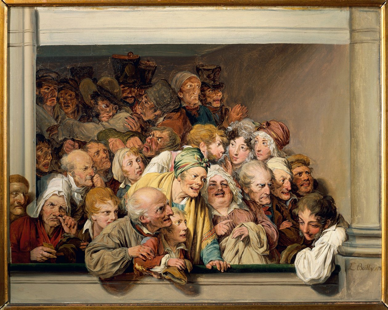 Frankreich, Paris, Versailles, Theaterloge am Tag der freien Aufführung von Louis Leopold Boilly