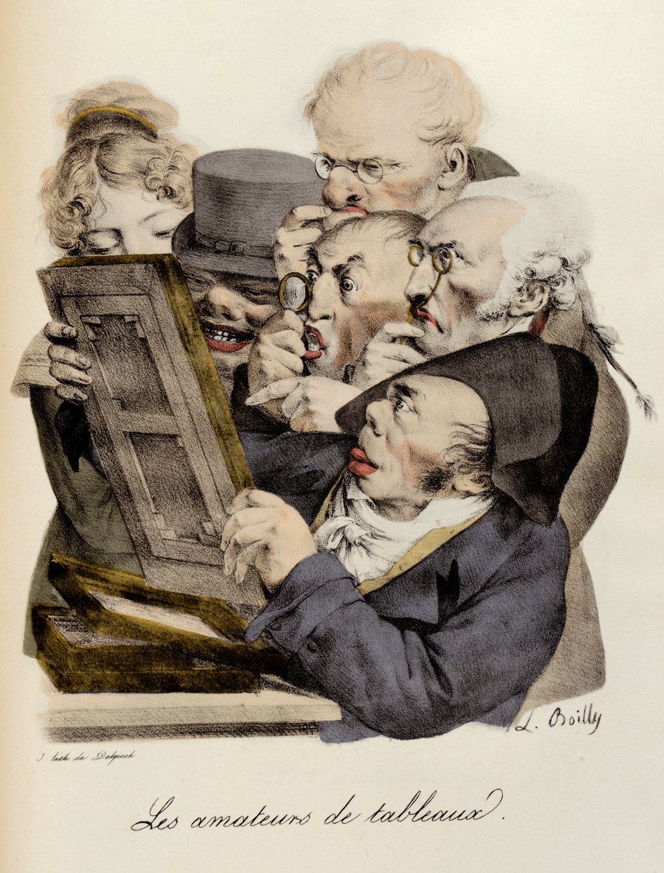 Liebhaber von Gemälden, Gravur von Louis-Leopold Boilly von Louis Leopold Boilly