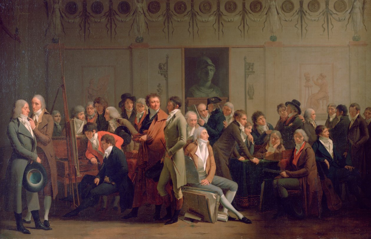 Wiedersehen der Künstler im Atelier von Isabey, 1798 von Louis Leopold Boilly