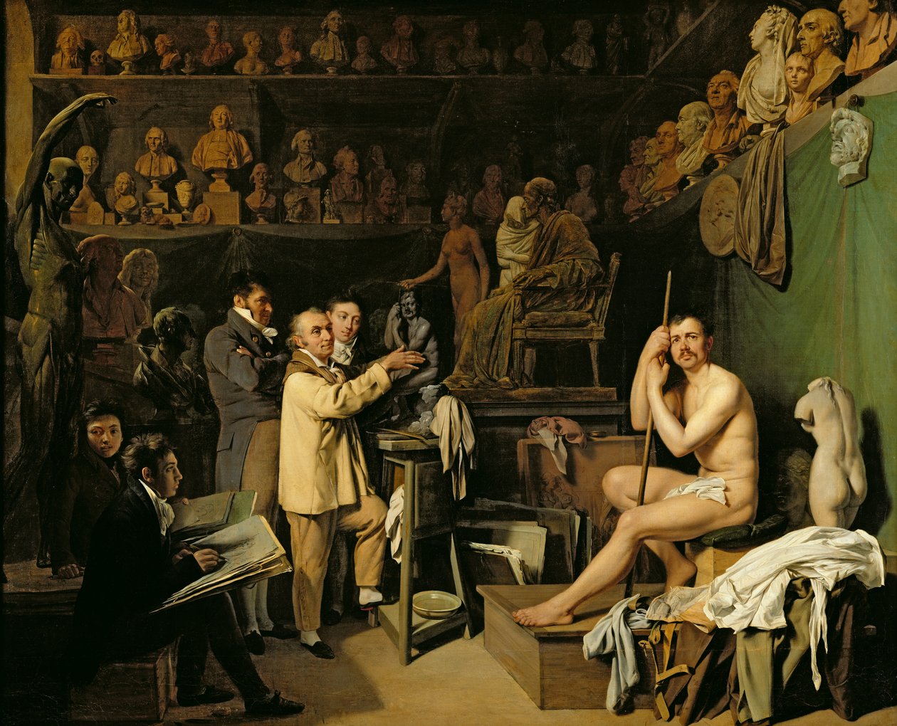 Das Atelier von Jean Antoine Houdon (1741-1828) von Louis Leopold Boilly