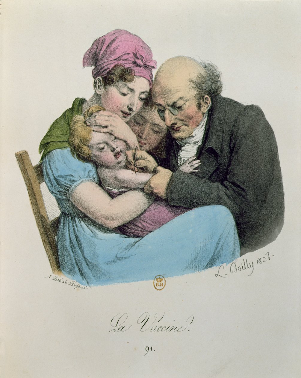 Die Impfung, graviert von François Séraphin Delpech von Louis Leopold Boilly