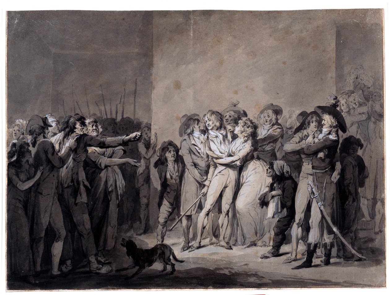 Die Verhaftung von Charlotte Corday nach dem Mord an Marat von Louis Leopold Boilly