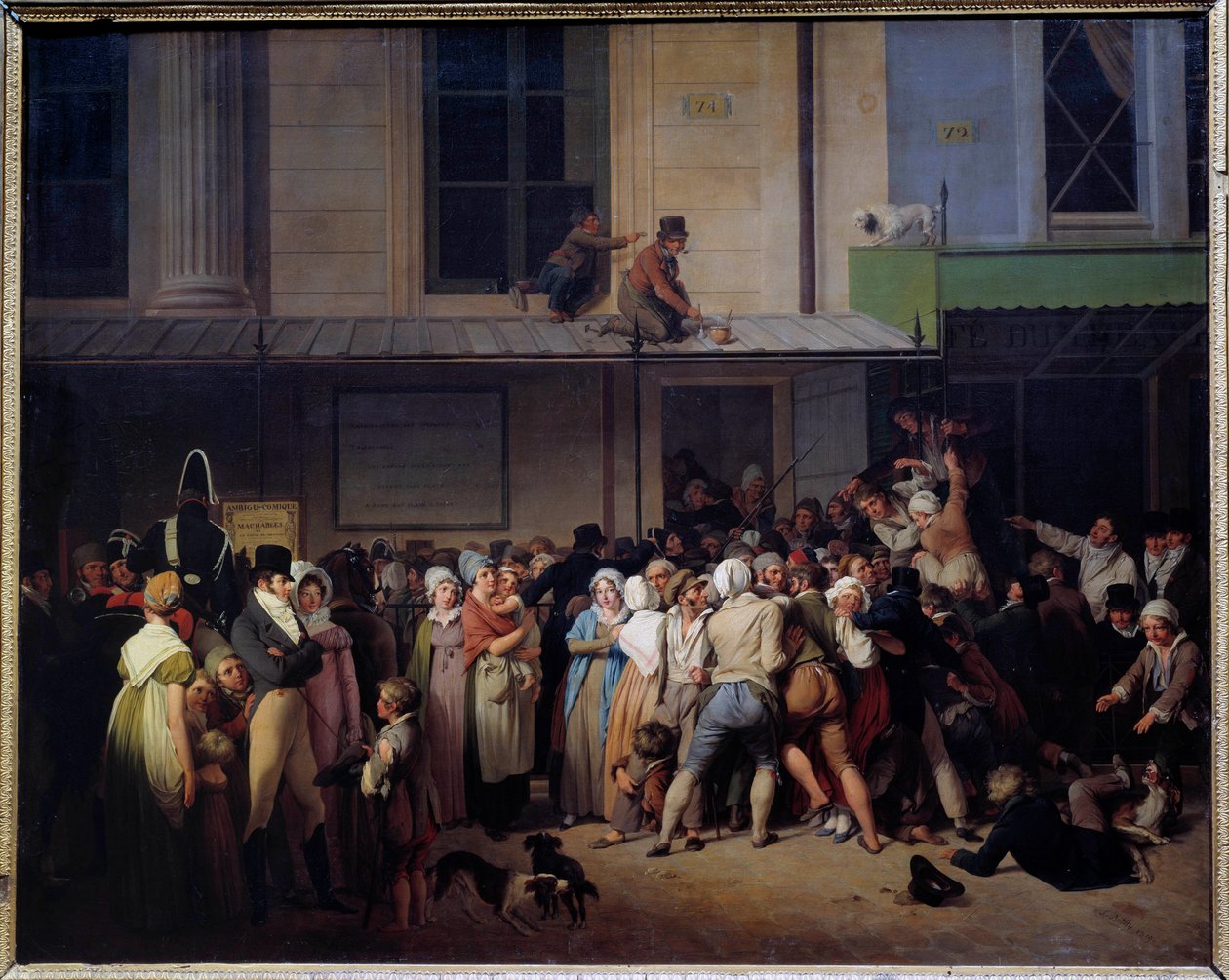 Der Eingang zum Theater der zweideutigen Komik bei einer freien Vorstellung von Louis Leopold Boilly