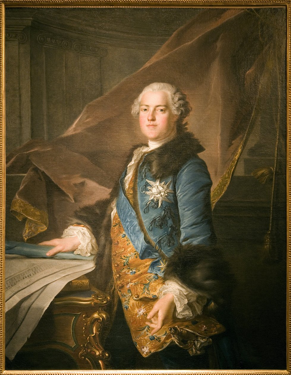 Porträt von Abel Francois Poisson, Marquis de Marigny (1727-1781), Superintendent der königlichen Gebäude von Louis Tocqué