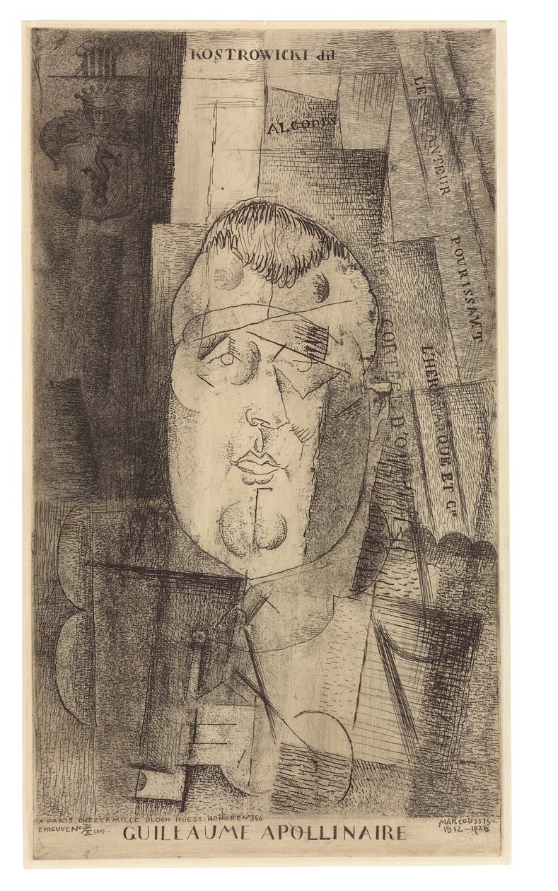 Porträt von Guillaume Apollinaire, 1912-20 von Louis Marcoussis