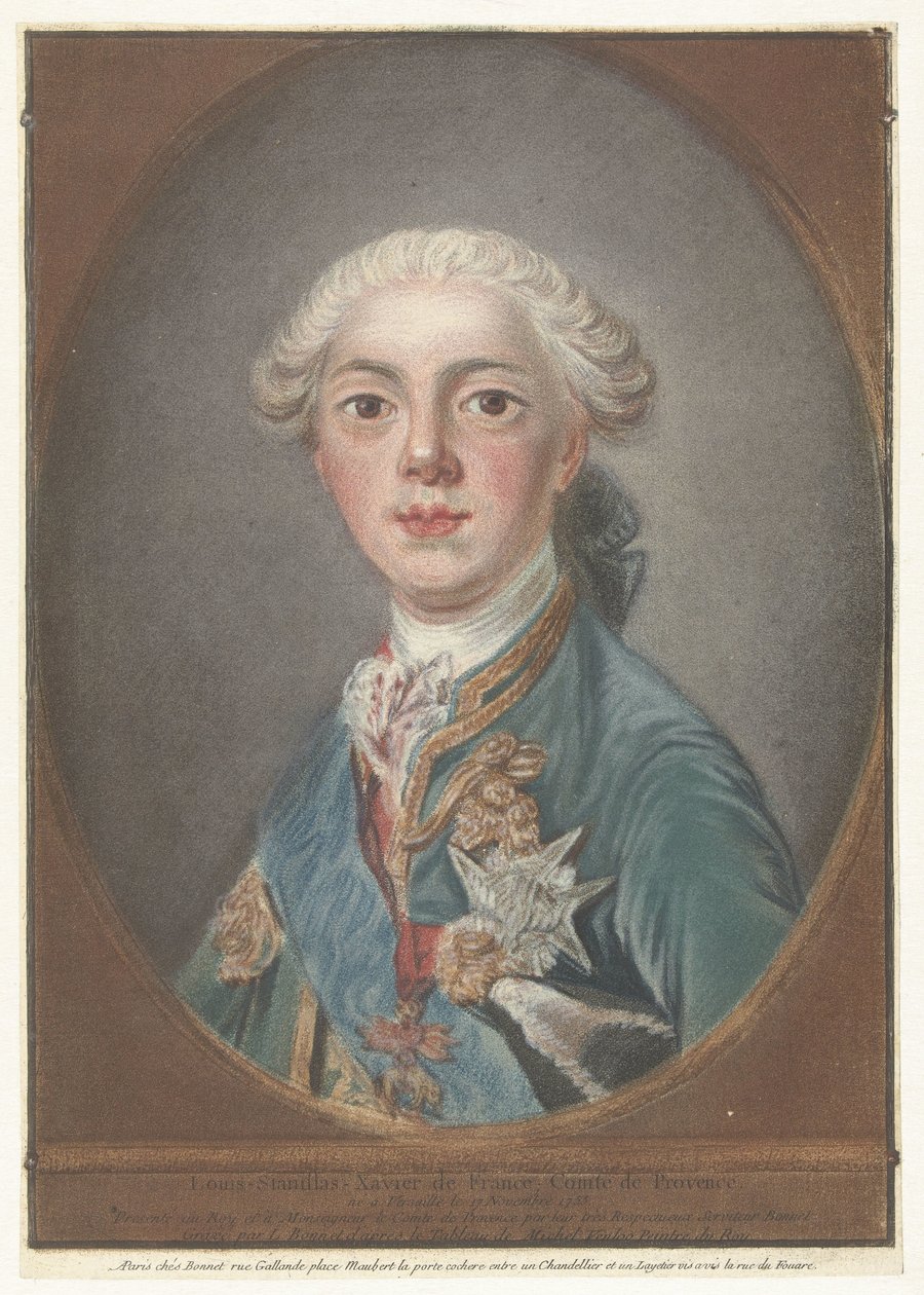 Porträt von Louis Stanislas Xavier de France von Louis Marin Bonnet