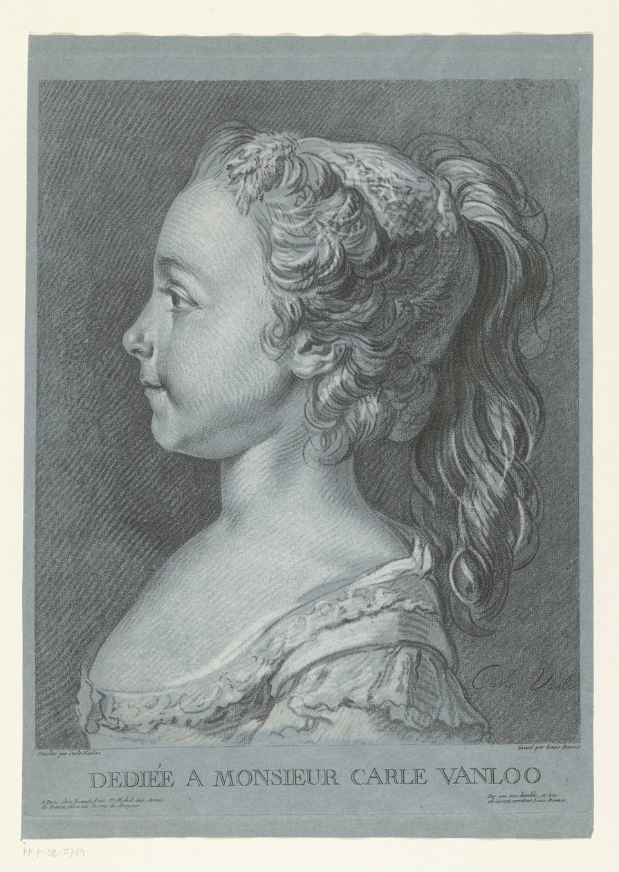 Porträt eines jungen Mädchens von Louis Marin Bonnet