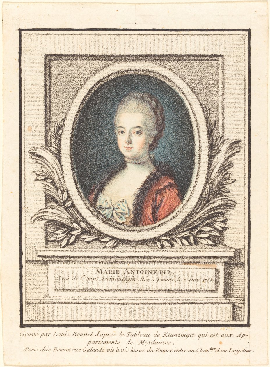 Marie-Antoinette, Dauphine von Louis Marin Bonnet after Joseph Kranzinger