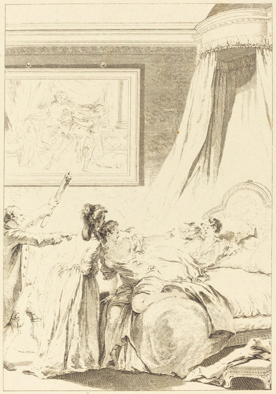 Der bestrafte Gascogner von Louis Michel Halbou and Antoine Jean Duclos after Jean Honoré Fragonard