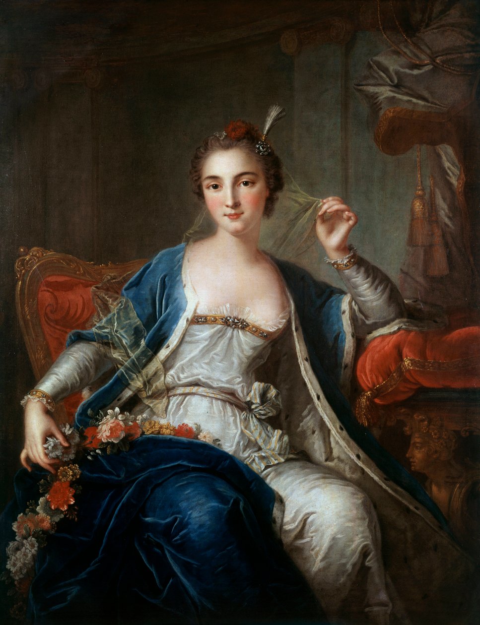 Porträt von Mademoiselle Salle im Jahr 1737 von Louis Michel van Loo