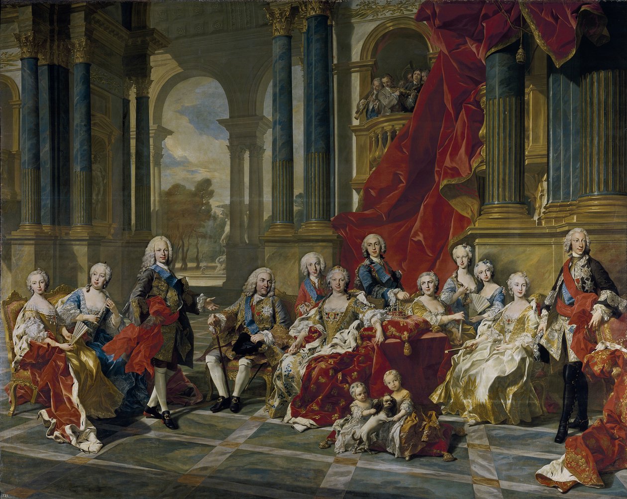 Die Familie von Philipp V., König von Spanien, 1743 von Louis Michel van Loo