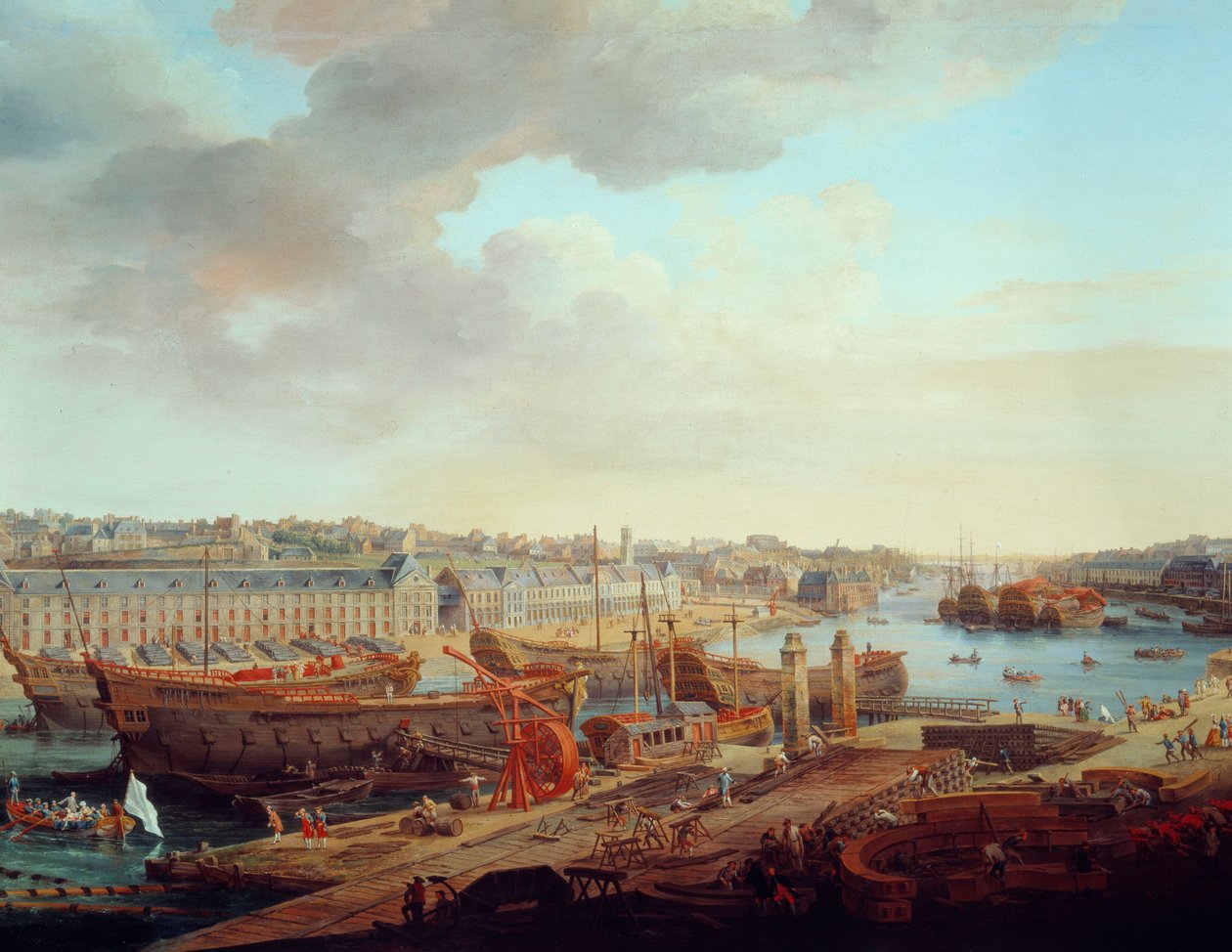 Werft: „Die Stadt Brest“ (Detail) von Louis Nicolas van Blarenberghe