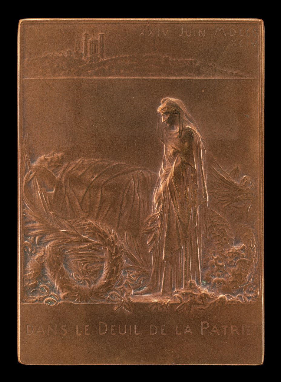 Frankreich trauert um den Präsidenten der Republik [Rückseite], 1894 von Louis Oscar Roty