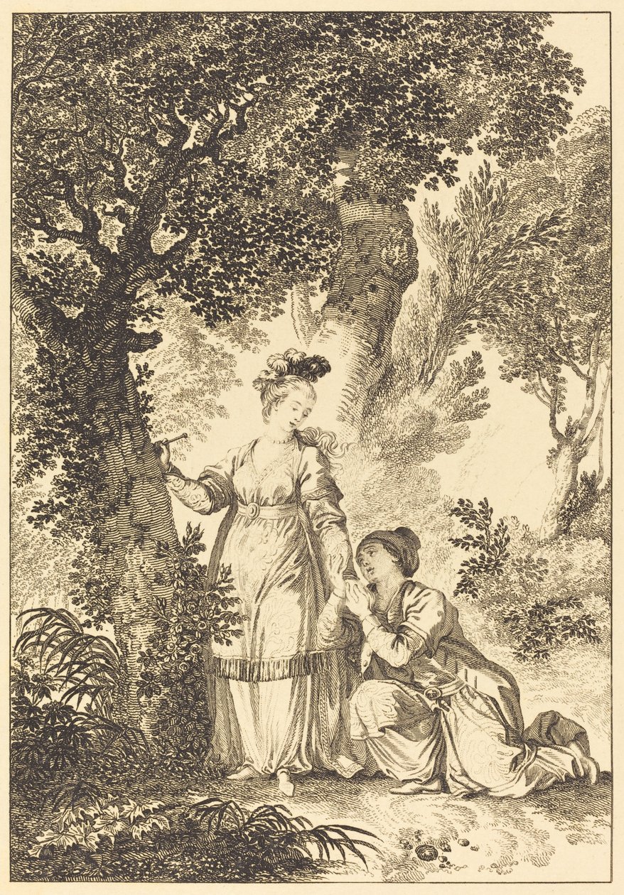 Die Braut des Königs von Garbe: Der Baum von Louis Petit after Jean Honoré Fragonard