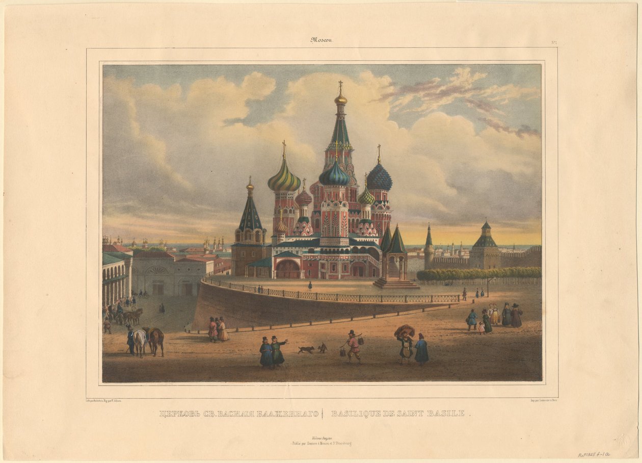 Die Basilius-Kathedrale in Moskau von Louis Pierre Alphonse Bichebois