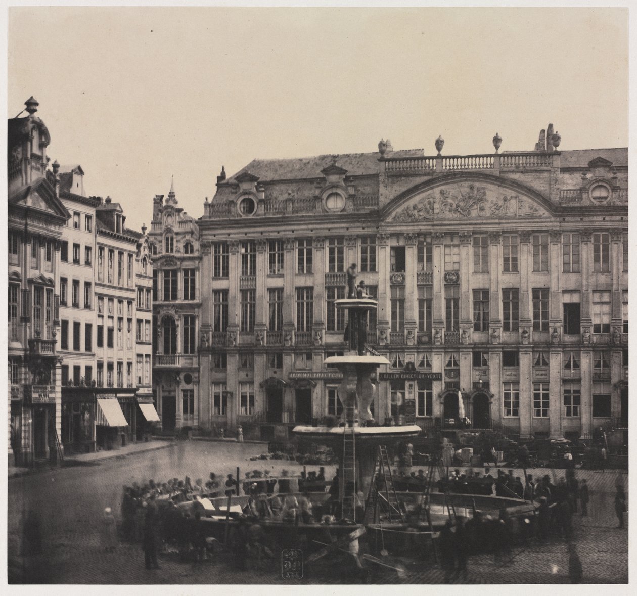 Ohne Titel (Bau eines Gedenkbrunnens) von Louis Pierre Theophile Dubois de Nehaut