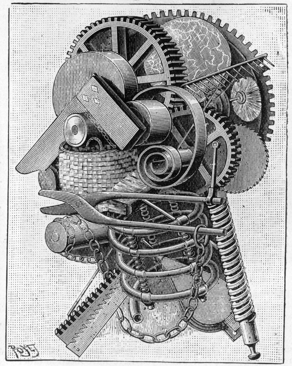Der Kopf eines Erfinders, 1893 von Louis Poyet